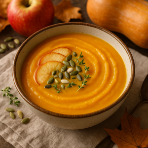 Creamy Soup from Roasted Jabĺk and Maslovej Tekvice