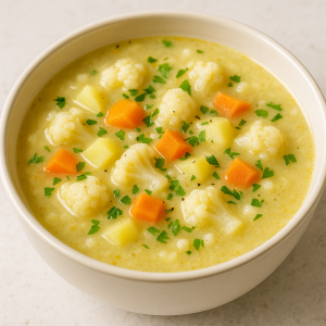 Creamy Soup from Karfiolu and Potatoes