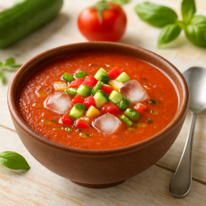 Tradičné Španielske Gazpacho from Paradajok, Pepper and Uhorky