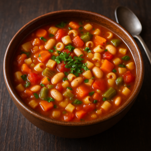 Quick Talianska Minestrone Soup with Cestovinou and Beans