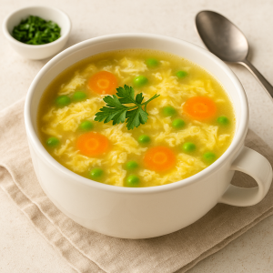 Quick Vegetable Soup with Vajíčkami
