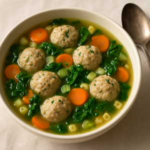 Hearty Talianska Soup with Morčacími Balls