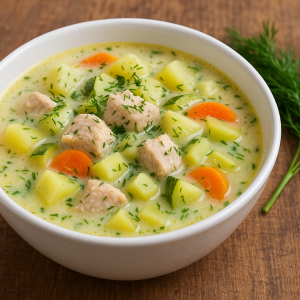 Morčacia Soup with Potatoes, Vínom and Dill