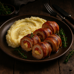 Pork Rolky for Maďarský Spôsob with Zelerovým Pyré