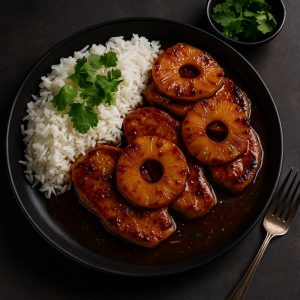Pork Plátky with Ananásom and Čínskym Korením Piatich Chutí