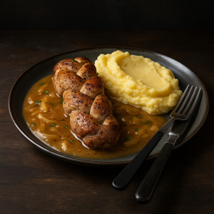 Vrkoč from Bravčovej Panenky with Cibuľovou Omáčkou and Potatoes
