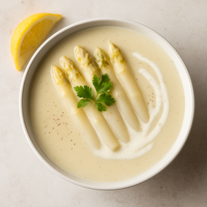 Creamy Asparagus with Lemon and Cream