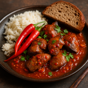 Kuracie pečene na pálivo s peri-peri omáčkou