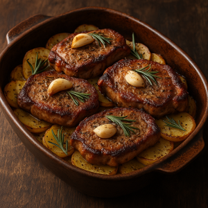 Bravčová Krkovička Pečená for Zemiakoch with Garlic and Rozmarínom