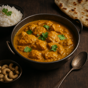Kuracia korma s jogurtom a kešu pastou
