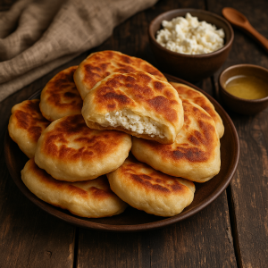 Kefírové placky s tvarohovou plnkou (200ml hrnčekový pôstny recept)