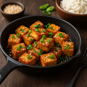 Chrumkavé tofu v pikantnej sójovej omáčke