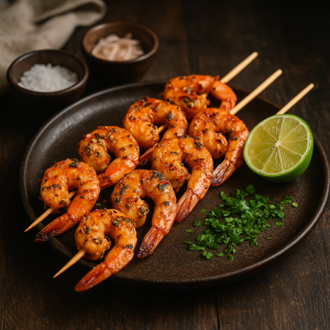 Grilované krevety s kokosovo-chilli marinádou