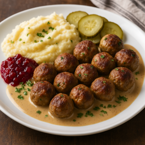 Köttbullar – tradičné švédske mäsové guľky so smotanovou omáčkou