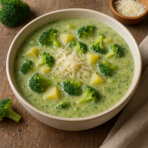 Creamy Brokolicová with Potatoes and Parmezánom